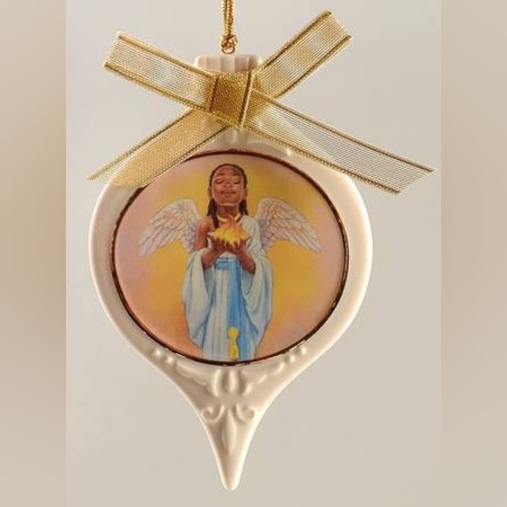 The Hope Angel Spire Ornament Ebony Visions Lenox Thomas Blackshear